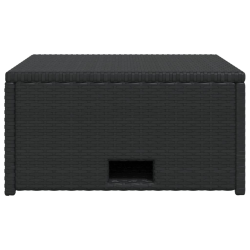 Ensemble patio 4 pièces avec coussins en poly rotin noir vidaXL