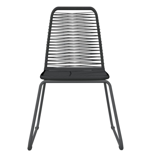 vidaXL 7 Piece Garden Dining Set Black