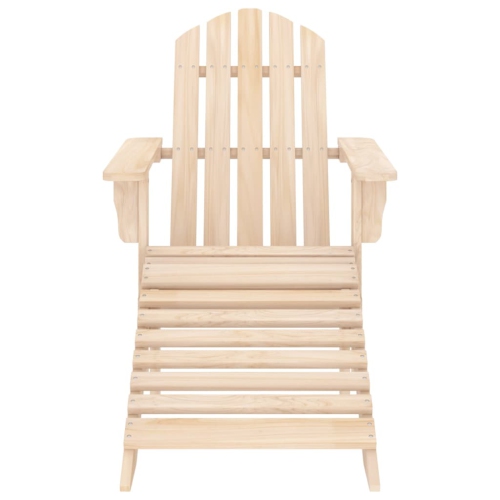 vidaXL Garden Adirondack Chair with Ottoman and Table Solid Fir Wood