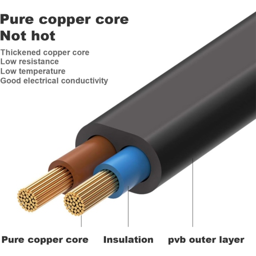 TV Power Cord 6Ft Cable 2 Prong AC Power Cord Charge Adapter PC Laptop for Slim Rounded Power Cable Universal Power