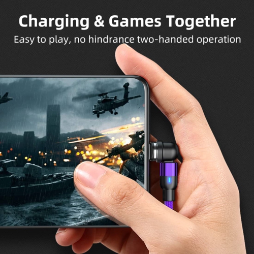 540° Rotation Magnetic Charging Cable, 3 in 1 Magnet Phone Charger Cord Static Wire, with Tip Adapter Micro