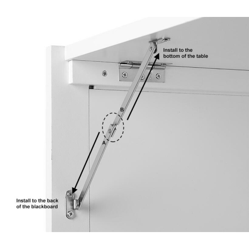 Wall Mounted Floating Desk and Wall Shelves, Fold-Out Convertible Office Desk with Chalkboard and large Storage Area Space Saver Writing Table