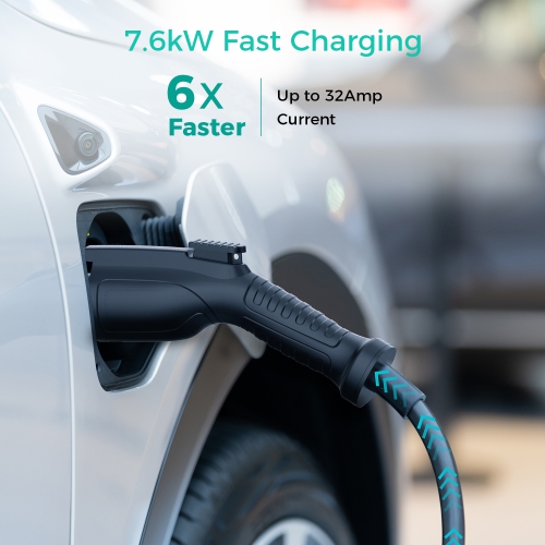 Chargeur de véhicule électrique Fulsolen de niveau 2 jusqu'à 32Amp V, 7,6kW a, 240&nbsp;V, station de recharge pour véhicule électrique