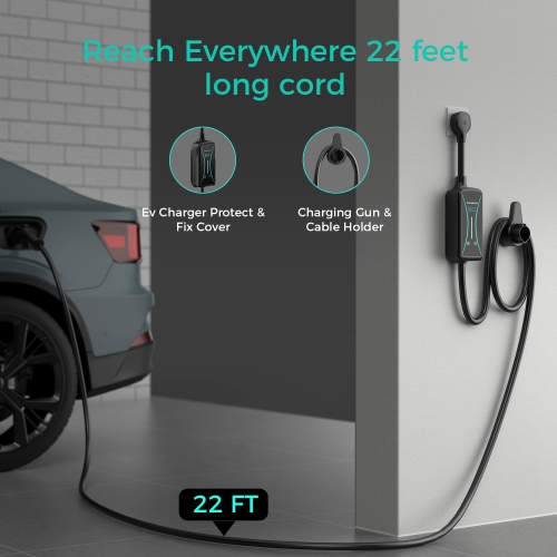 Chargeur de véhicule électrique Fulsolen de niveau 2 jusqu'à 32Amp V, 7,6kW a, 240&nbsp;V, station de recharge pour véhicule électrique