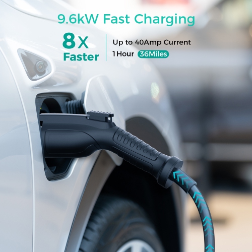 Chargeur Fulsolen Levle 2 EV jusqu'à 40Amp V, 9,6kW a, 240 V, station de recharge pour véhicule électrique intérieur/extérieur avec câble