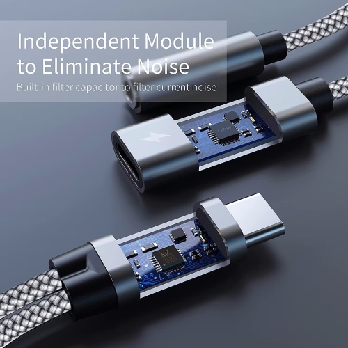 NIERBO USB C to 3.5mm Headphone and Charger Adapter, 2 in 1 Type C to Aux Audio Jack PD 60W Fast Charge Dongle Fit with Galaxy S23 S22 S21 Ultra S20,