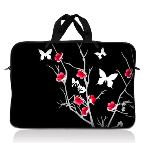 LSS  13.3 Inch Laptop Sleeve Bag Carrying Case Pouch \w Handle for 13.3" 13" 12.1" 12" Apple Macbook, Gw, Acer, Asus, Dell, HP, Sony, Toshiba, Pink