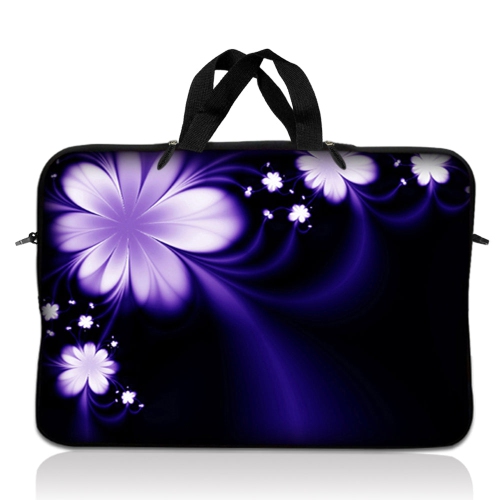 LSS  13.3 Inch Laptop Sleeve Bag Carrying Case Pouch w Handle for 13.3" 13" 12.1" 12" Apple Macbook, Gw, Acer, Asus, Dell, HP, Sony, Toshiba Flower