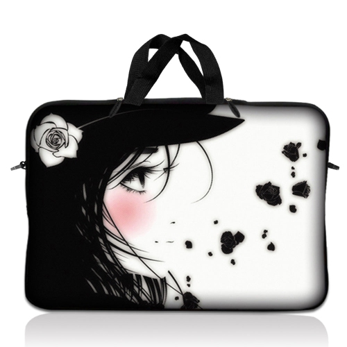 LSS  10.2 Inch Laptop Sleeve Bag Carrying Case Pouch w Handle for 8" 8.9" 9" 10" 10.2" Apple Macbook, Gw, Acer, Asus, Dell, HP, Sony, Toshiba, Girl
