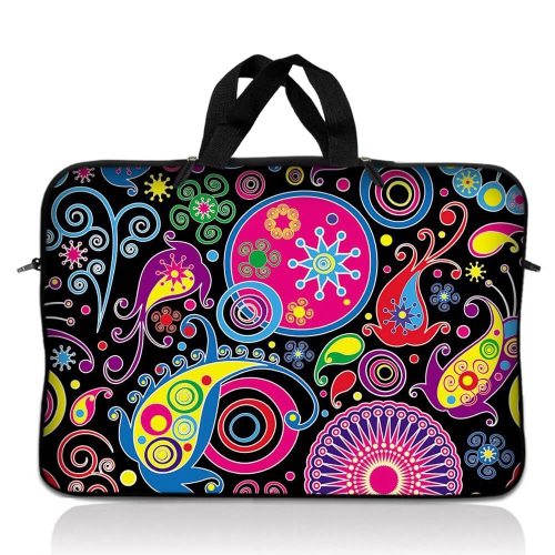 LSS  10.2 Inch Laptop Sleeve Bag Carrying Case Pouch w Handle for 8" 8.9" 9" 10" 10.2" Apple Macbook, Gw, Acer, Asus, Dell, HP, Sony, Toshiba, Art