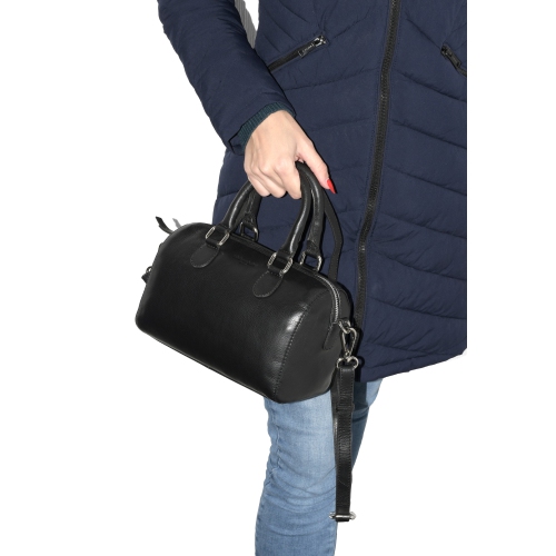 Club Rochelier Ladies Small Leather Barrel Bag with Adjustable Strap