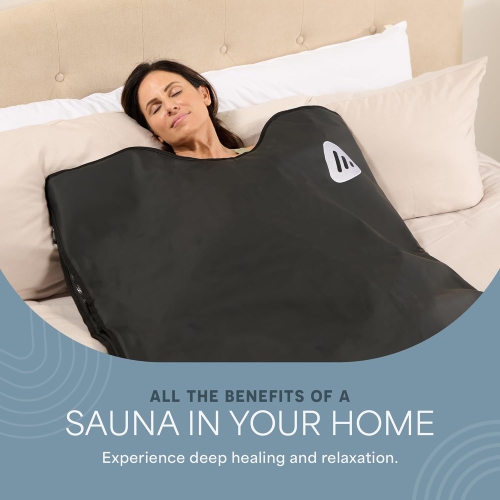 Couverture de sauna infrarouge portative de LifePro - relaxation à domicile et détoxification - 77–cuisinière Temp de 176 °F - Sauna infrarouge