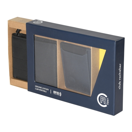 Club Rochelier Men's Billfold Wallet with Removable Card Holder