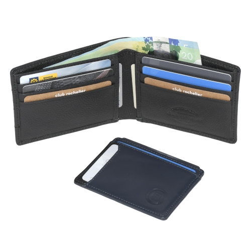 Club Rochelier Men's Billfold Wallet with Removable Card Holder