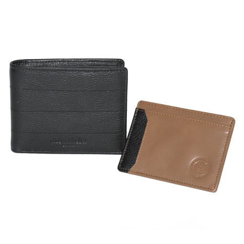 CLUB ROCHELIER  Men's Billfold Wallet With Removable Card Holder In Multicolor