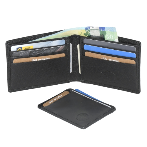 Club Rochelier Men's Billfold Wallet with Removable Card Holder