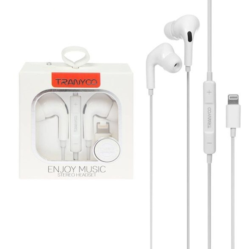 Écouteurs bouton Lightning de TRANYOO connecteur Lightning compatible avec les écouteurs iPhone 14/13/12/se/11/XR/XS/X/8 prenant en charge tous les