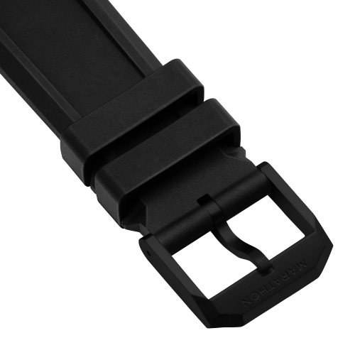 MARATHON- Anthracite Large Diver's Automatic on Black 3-Piece Rubber Strap Kit 41mm