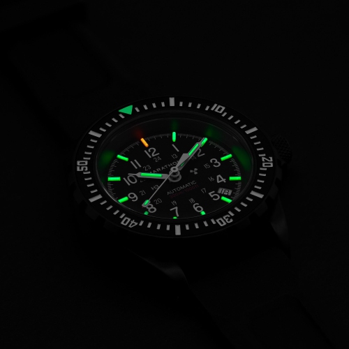 MARATHON- Anthracite Large Diver's Automatic on Black 3-Piece Rubber Strap Kit 41mm