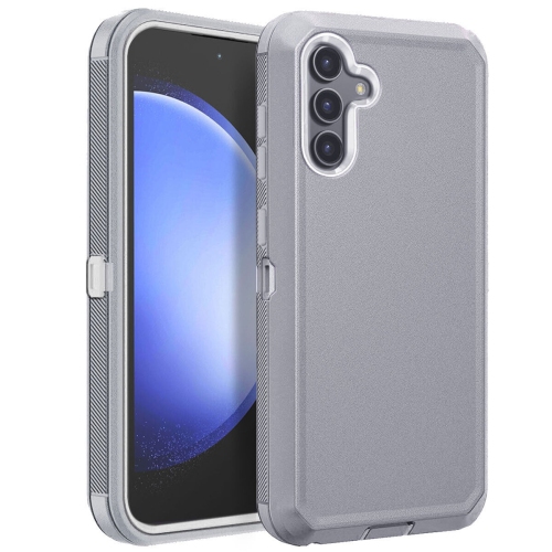 [CSmart] Étui rigide robuste et résistant aux chocs à trois couches anti-chute de 3 pour Galaxy S23 FE de Samsung, gris