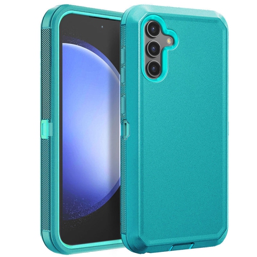 [CSmart] Étui rigide robuste et résistant aux chocs à trois couches anti-chute de 3 pour Galaxy S23 FE de Samsung, sarcelle