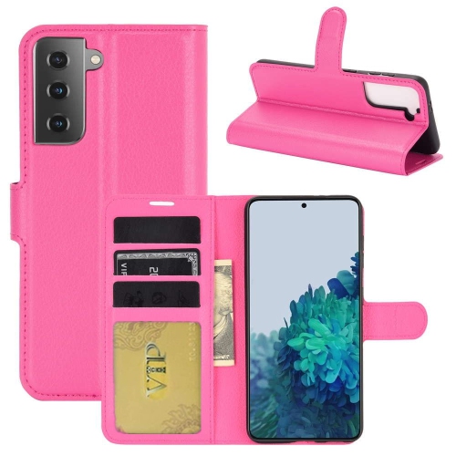 [CS] Samsung Galaxy S23 FE Case, Magnetic Leather Folio Wallet Flip Case Cover with Card Slot, Hot Pink