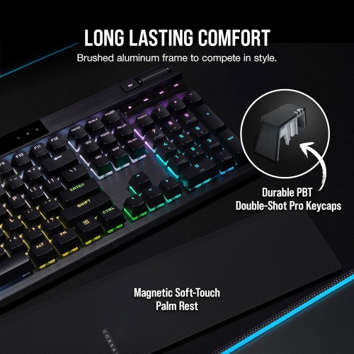 Corsair K70 PRO RGB Optical-Mechanical Gaming Keyboard with PBT DOUBLE SHOT PRO Keycaps