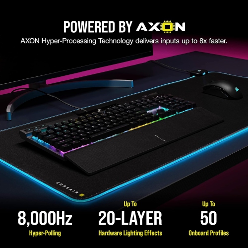 Corsair K70 PRO RGB Optical-Mechanical Gaming Keyboard with PBT DOUBLE SHOT PRO Keycaps