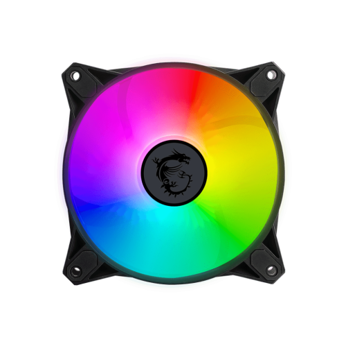 MSI MPG F120 ARGB-2B, 120mm 2 Case Fan, RGB, Black