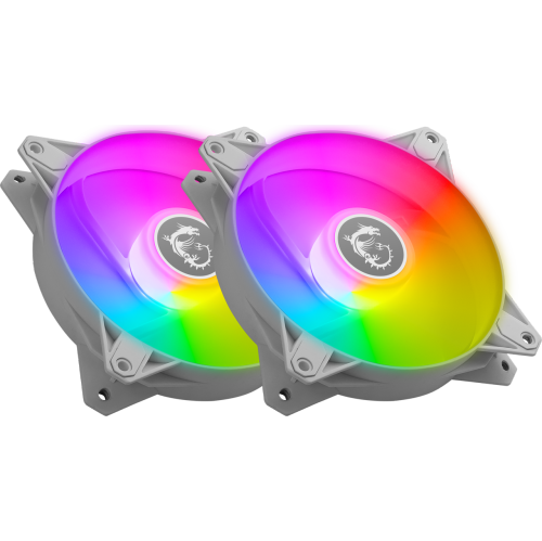 MSI MPG F120 ARGB-2W, 120mm 2 Case Fan, RGB, White