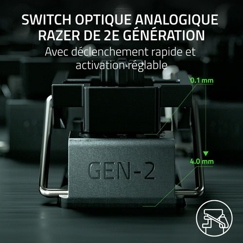 Clavier de jeu optique mécanique rétroéclairé sans pavé numérique Huntsman V3 Pro de Razer