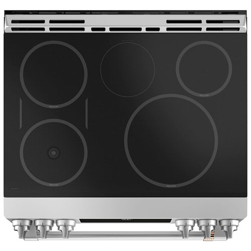 Cafe 30" 5.7 Cu Ft True Convection 5-Element Slide-In Electric Air Fry Range -Stainless Steel