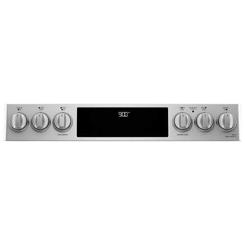 Cafe 30" 5.7 Cu Ft True Convection 5-Element Slide-In Electric Air Fry Range -Stainless Steel