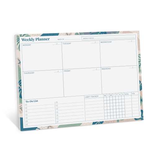 Rileys & Co Undated Weekly Planner with Habit Tracker, 11.0 x 8.3