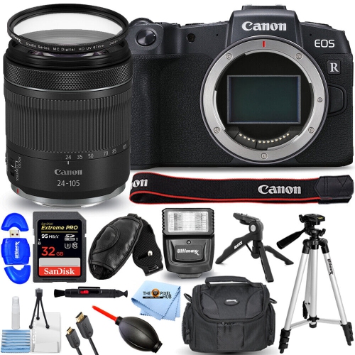 CANON  Eos Rp Mirrorless Camera With 24-105MM F/4-7.1 Lens + 32GB + Flash Bundle