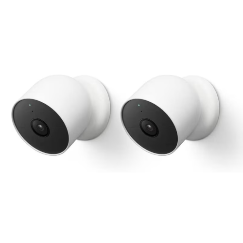 Google Nest Cam – Paquet de 2, intérieur/extérieur, blanc