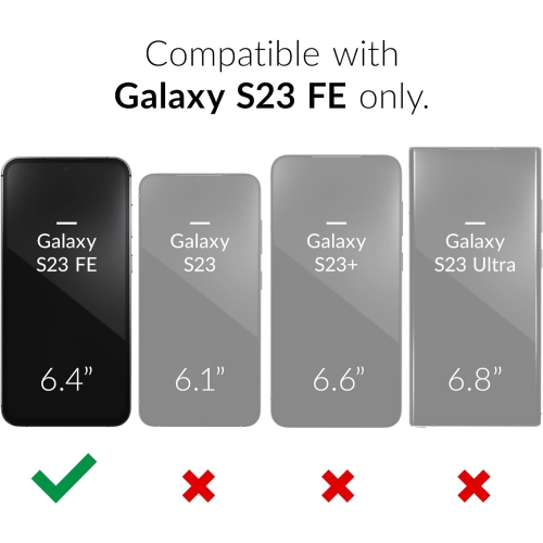 Étui-portefeuille magnétique XCRS, pochette en cuir de polyuréthane avec fente pour carte et support pour Samsung S23 FE