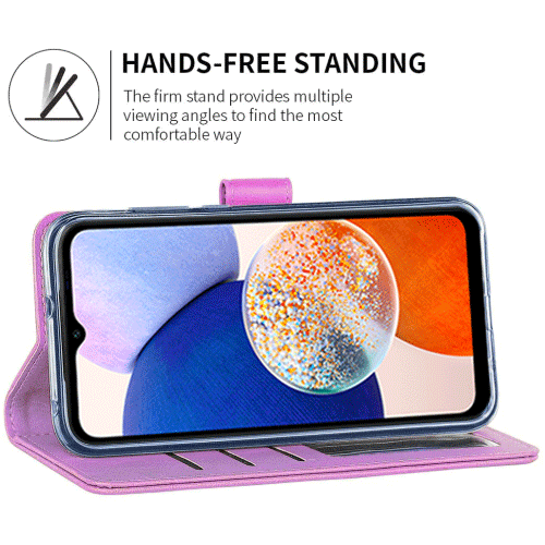 Étui-portefeuille magnétique XCRS, pochette en cuir de polyuréthane avec fente pour carte et support pour Samsung S23 FE