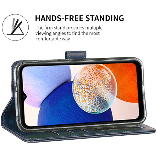 Étui-portefeuille magnétique XCRS, pochette en cuir de polyuréthane avec fente pour carte et support pour Samsung S23 FE