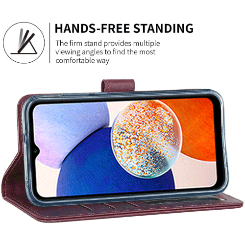 XCRS Folio Magnetic Wallet Cover, PU Leather Pouch with Card Slot and Stand Case for Samsung S23 FE