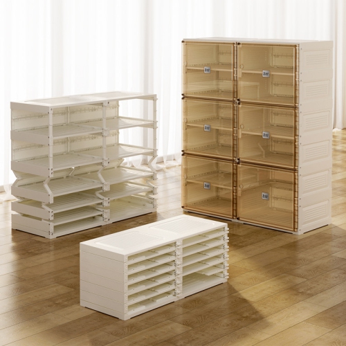 AntBox Shoe Cabinet 9 layers 18 grids Portable Shoe Organizers Storage Boxes with Magnetic Door, Easy Assembly