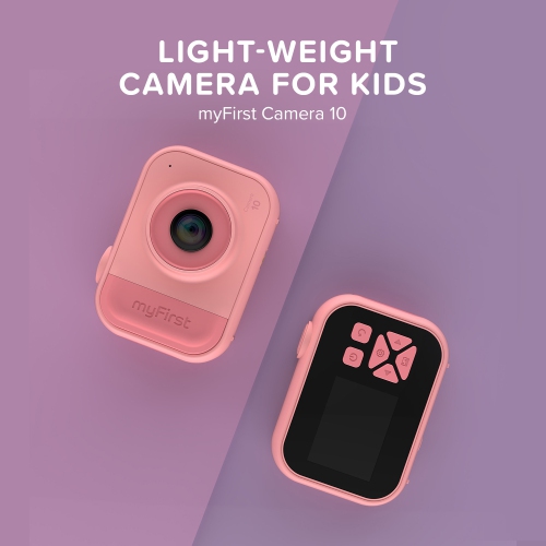 Appareil photo myFirst 10 - nouvel appareil photo numérique miniature pour enfants, photo, vidéo, 5&nbsp;Mpx, carte microSD 32&nbsp;Go - Rose