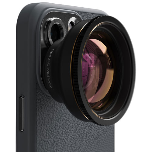 Lentille macro LR LensUltra 75 mm de ShiftCam pour téléphones intelligents