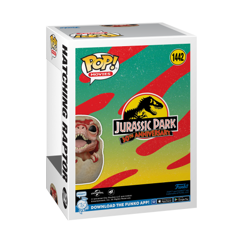 Pop Movies Jurassic Park figurine d'action exclusive de 3,75 po - vélociraptor #1442 à éclosion