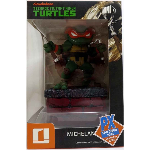 TMNT  Teenage Mutant Ninja Turtles Sdcc 8 Inch Statue Figure Minoco Diorama Exclusive - Michaelangelo V2
