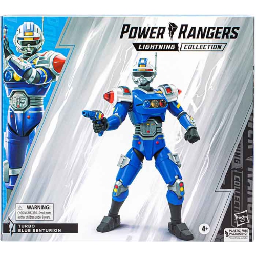 POWER RANGERS  Lightning Collection 6 Inch Action Figure Deluxe - Turbo Senturion In Blue
