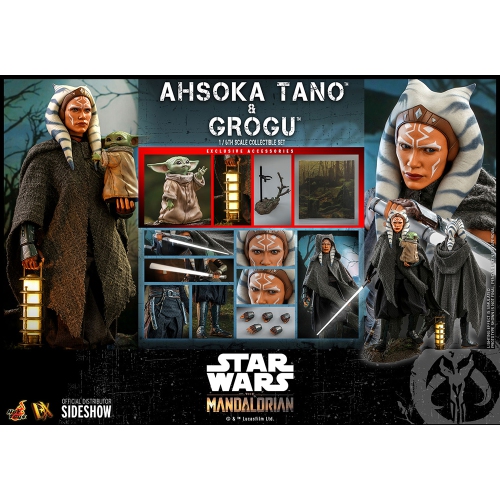 Star Wars The Mandalorian 11 Inch Action Figure 1/6 Scale DX21 - Ahsoka Tano and Grogu Hot Toys 908145