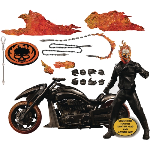 One-12 Collective Marvel Comics 6 Inch Action Figure Deluxe - Ghost Rider & Hell Cycle
