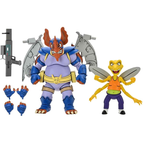 Teenage Mutant Ninja Turtles 7 Inch Action Figure Cartoon Series 2-Pack - Wingnut and Screwloose