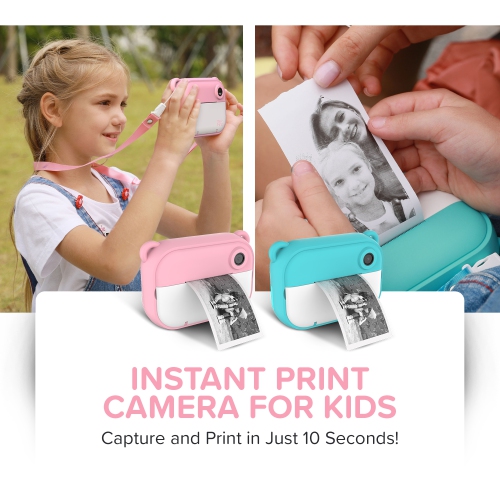 myFirst Camera Insta 2 - Kids Instant Print Camera, 12MP Photos, 1080P Video, Gift for Boys & Girls 3-12, microSD Card, Travel Camera